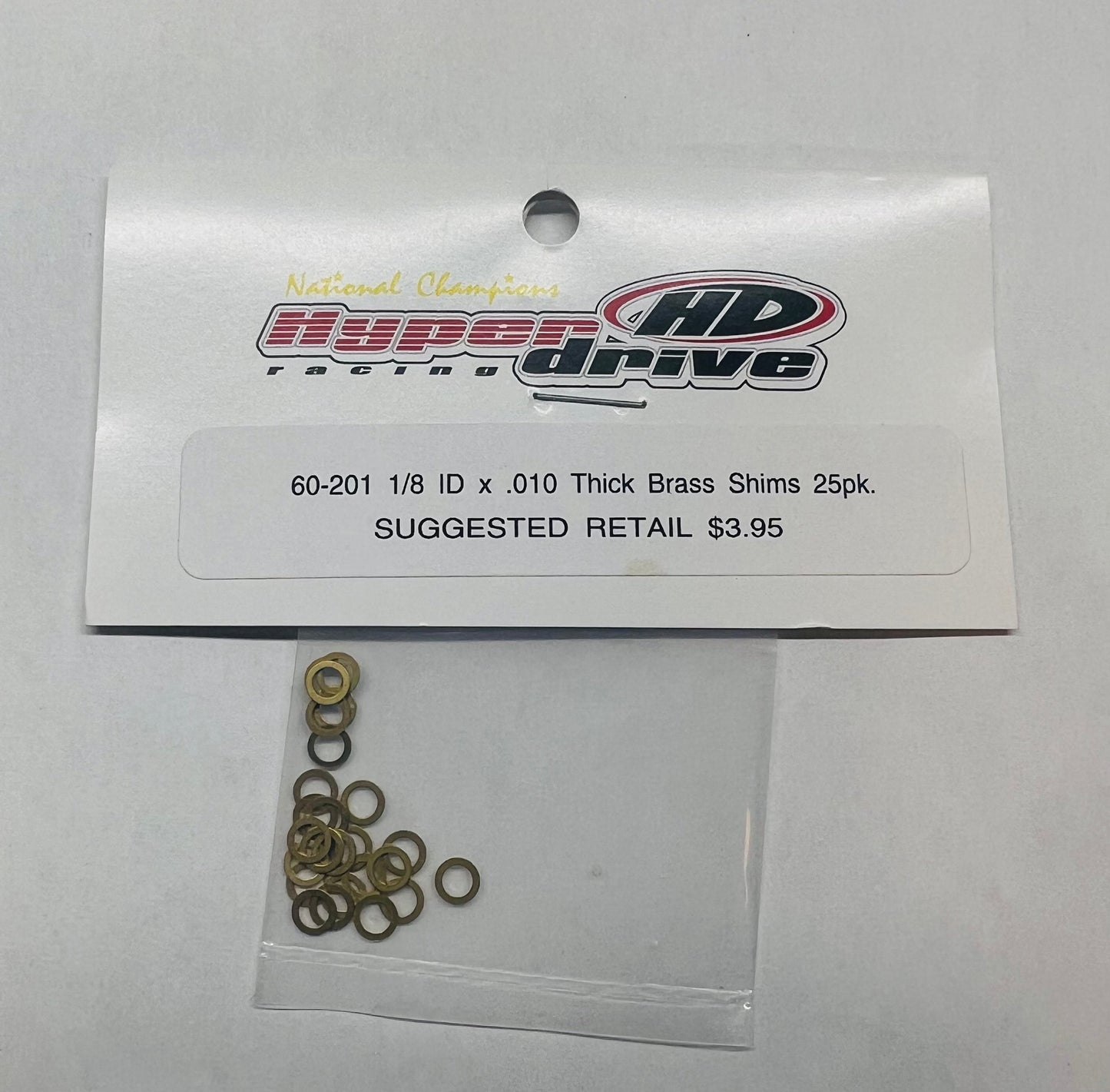 1/8 x .010 Brass Shims (25)